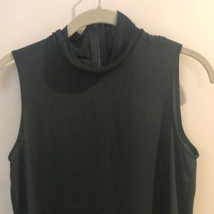 Mock Turtleneck Sleeveless Blouse